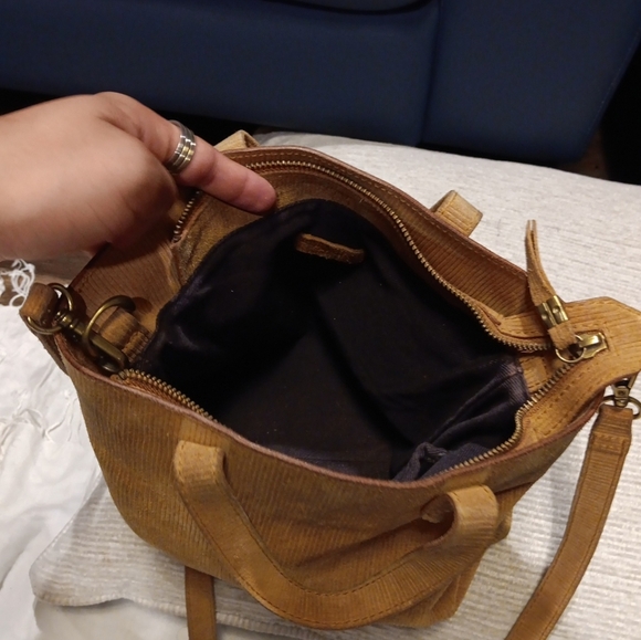 Madewell Tan Leather Tote Bag with Sturdy Handles  Crossbody - Picture 6 of 8